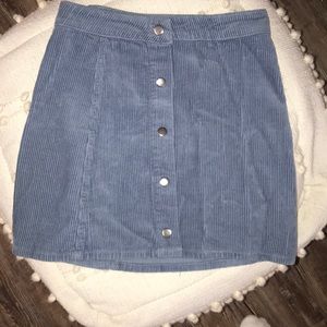 Forever21 Blue corduroy mini skirt